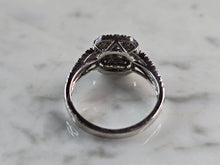 Load image into Gallery viewer, Womens Vintage Estate 10K White Gold Diamond Keepsake Ring 3.3g E1837