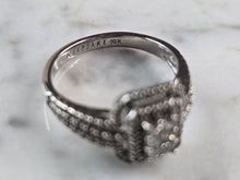 Load image into Gallery viewer, Womens Vintage Estate 10K White Gold Diamond Keepsake Ring 3.3g E1837