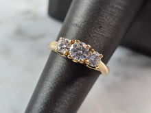 Load image into Gallery viewer, Womens Vintage Estate 14k Yellow Gold Moissanite Ring 3.6g E1841