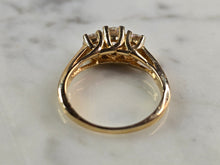 Load image into Gallery viewer, Womens Vintage Estate 14k Yellow Gold Moissanite Ring 3.6g E1841