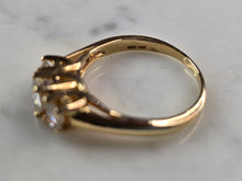 Load image into Gallery viewer, Womens Vintage Estate 14k Yellow Gold Moissanite Ring 3.6g E1841