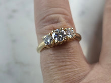 Load image into Gallery viewer, Womens Vintage Estate 14k Yellow Gold Moissanite Ring 3.6g E1841