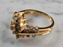 Load image into Gallery viewer, Womens Vintage Estate 14k Yellow Gold Diamond Ring 5.8g E1847