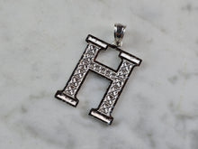 Load image into Gallery viewer, Womens Sterling Silver Initial Letter " H " Pendant 1.6g E1848