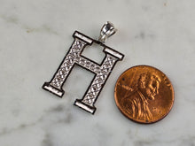 Load image into Gallery viewer, Womens Sterling Silver Initial Letter " H " Pendant 1.6g E1848
