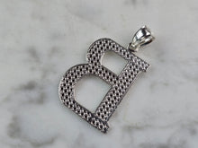 Load image into Gallery viewer, Womens Sterling Silver Initial Letter " B " Pendant 1.4g E1849