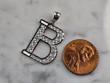 Load image into Gallery viewer, Womens Sterling Silver Initial Letter " B " Pendant 1.4g E1849