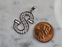 Load image into Gallery viewer, Womens Sterling Silver Initial Letter " S " Pendant 1.4g E1851