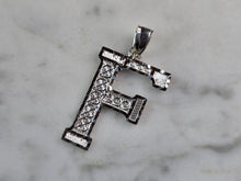 Load image into Gallery viewer, Womens Sterling Silver Initial Letter " F " Pendant 1.3g E1852