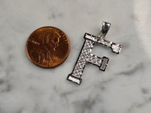 Load image into Gallery viewer, Womens Sterling Silver Initial Letter " F " Pendant 1.3g E1852