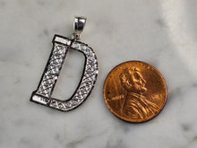 Load image into Gallery viewer, Womens Sterling Silver Initial Letter " D " Pendant 1.4g E1853