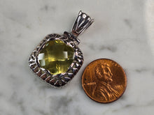 Load image into Gallery viewer, Womens Vintage Estate Sterling Silver Peridot Pendant 8.1g E1856