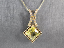 Load image into Gallery viewer, Womens Estate Sterling Silver Gold Tone Modernist Pendant Necklace 11.1g E1863