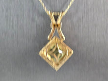 Load image into Gallery viewer, Womens Estate Sterling Silver Gold Tone Modernist Pendant Necklace 11.1g E1863
