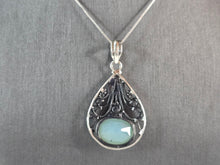 Load image into Gallery viewer, Womens Vintage Estate Sterling Silver Chalcedony Necklace 11.6g E1864