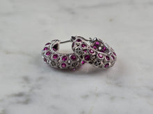 Load image into Gallery viewer, Womens Vintage Estate Sterling Silver Hoop Earrings 6.2g E1874