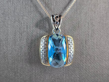 Load image into Gallery viewer, Womens Vintage Estate Sterling Silver Modernist Pendant Necklace 9.7g E1879