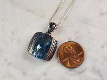 Load image into Gallery viewer, Womens Vintage Estate Sterling Silver Modernist Pendant Necklace 9.7g E1879