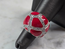 Load image into Gallery viewer, Womens Vintage Estate Sterling Silver Enamel Ring 14.0g E1880