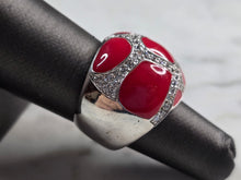 Load image into Gallery viewer, Womens Vintage Estate Sterling Silver Enamel Ring 14.0g E1880