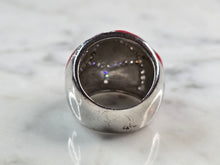 Load image into Gallery viewer, Womens Vintage Estate Sterling Silver Enamel Ring 14.0g E1880