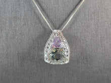 Load image into Gallery viewer, Womens Vintage Estate Sterling Silver Modernist Pendant w/ Necklace 10.1g E1894