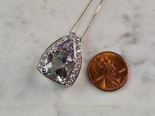 Load image into Gallery viewer, Womens Vintage Estate Sterling Silver Modernist Pendant w/ Necklace 10.1g E1894
