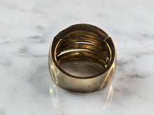 Load image into Gallery viewer, Womens Vintage Estate Sterling Silver Gold Tone CZ Ring 10.7g E1896