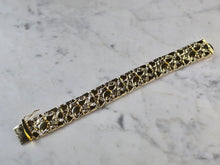 Load image into Gallery viewer, Mens Sterling Silver Gold Tone Nugget Bracelet 40.3g E1907