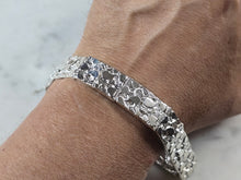 Load image into Gallery viewer, Mens Sterling Silver Nugget Bracelet 28.7g E1908