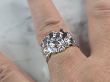 Load image into Gallery viewer, Mens Vintage Estate Sterling Silver Nugget Style Ring 5.3g E1909