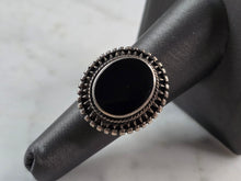 Load image into Gallery viewer, Womens Vintage Estate Sterling Silver Victorian Style Onyx Ring 10.7g E1914
