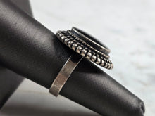 Load image into Gallery viewer, Womens Vintage Estate Sterling Silver Victorian Style Onyx Ring 10.7g E1914