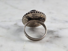 Load image into Gallery viewer, Womens Vintage Estate Sterling Silver Victorian Style Onyx Ring 10.7g E1914