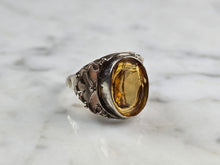 Load image into Gallery viewer, Womens Vintage Estate Sterling Silver Modernist Citrine Ring 3.6g #E1920