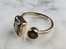 Load image into Gallery viewer, Womens Vintage Estate Sterling Silver Labradorite Ring 2.9g E1928