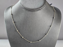 Load image into Gallery viewer, Womens Vintage Estate Sterling Silver Modernist Beaded Necklace 3.6g E1934