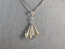 Load image into Gallery viewer, Womens Estate Sterling Silver Modernist Citrine ? Pendant Necklace 5.1g E1939