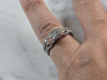 Load image into Gallery viewer, Womens Vintage Estate 10K White &amp; Rose Gold Diamond Ring Set, 5.5g E1953