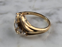 Load image into Gallery viewer, Womens Vintage Estate 14K Yellow Gold Modernist Diamond Ring 3.5g E1956