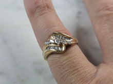 Load image into Gallery viewer, Womens Vintage Estate 14K Yellow Gold Modernist Diamond Ring 3.5g E1956