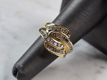 Load image into Gallery viewer, Womens Vintage Estate 14K Yellow Gold Modernist Diamond Ring 5.7g E1957