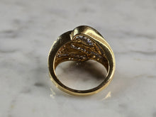 Load image into Gallery viewer, Womens Vintage Estate 14K Yellow Gold Modernist Diamond Ring 5.7g E1957
