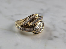 Load image into Gallery viewer, Womens Vintage Estate 14K Yellow Gold Modernist Diamond Ring 5.7g E1957