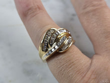 Load image into Gallery viewer, Womens Vintage Estate 14K Yellow Gold Modernist Diamond Ring 5.7g E1957