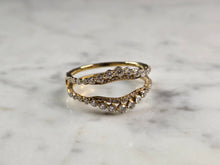 Load image into Gallery viewer, Womens Vintage Estate 14k Gold Diamond Ring Enhancer 4.0g E1958
