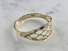 Load image into Gallery viewer, Womens 10K Yellow Gold Modernist Filigree Ring 1.0g E1963