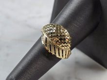 Load image into Gallery viewer, Womens 10K Yellow Gold Modernist Filigree Ring 1.7g E1965