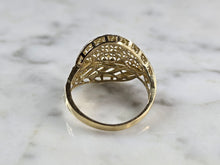 Load image into Gallery viewer, Womens 10K Yellow Gold Modernist Filigree Ring 1.7g E1965