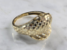 Load image into Gallery viewer, Womens 10K Yellow Gold Modernist Filigree Ring 1.7g E1965